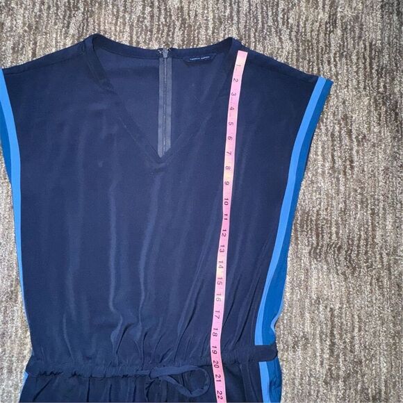 Tommy Hilfiger Women's Side Stripe Drawstring Blue V-Neck Jumpsuit Size 8 - Picture 14 of 16